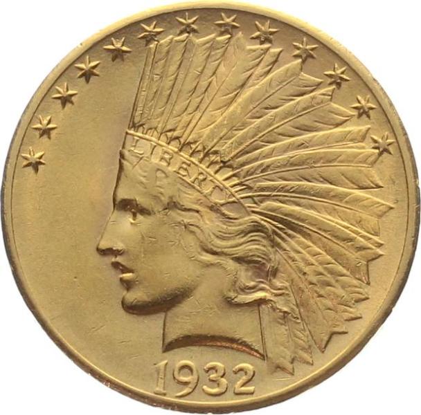 USA 10 $ 1932 o. Mzz. - Indianer